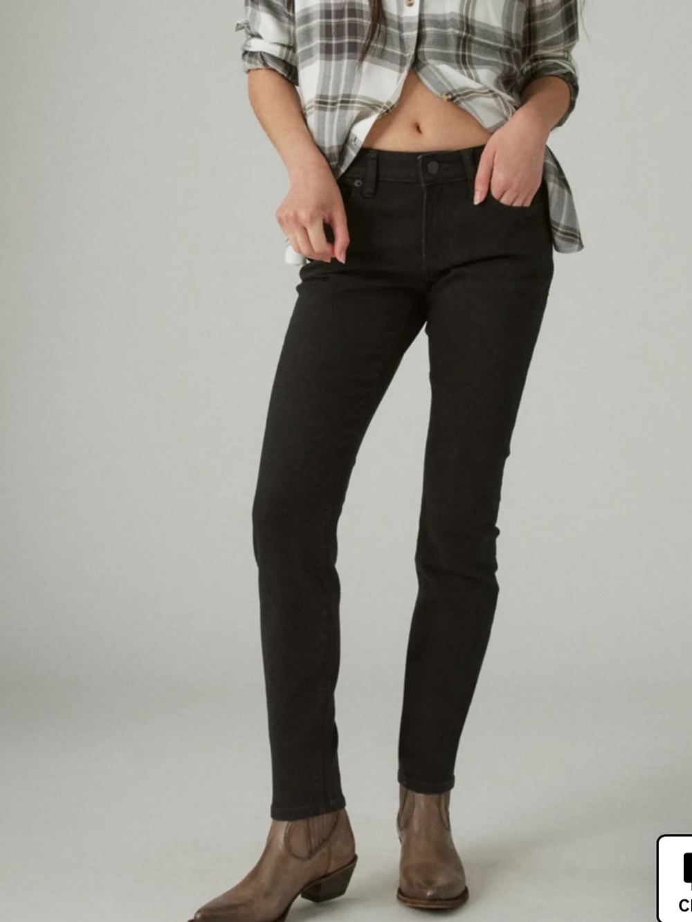 Lucky brand NWT 0 / 25A Lolita Black skinny low-Rise stretch Jeans
